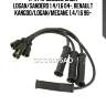 К-кт проводов, dacia logan/sandero 1.4/1.6 04-, renault kangoo/logan/megane 1.4/1.6 96-