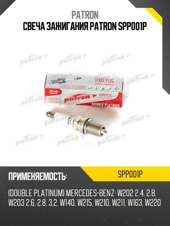 Свеча зажигания patron spp001p