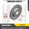 Торм.диск зад.вент.[330x22] 5 отв. zimmermann 400368720