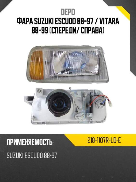 Depo фара suzuki escudo 88-97  2181107rlde