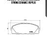 Колодки тормозные дисковые strong ceramic | перед |