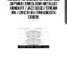 Колодки тормозные передние (без датчика) (смесь semi-metallic) (honda fit / jazz (gd,ge)/ stream (rn) / civic 91-05) (trw gdb3375) e100219