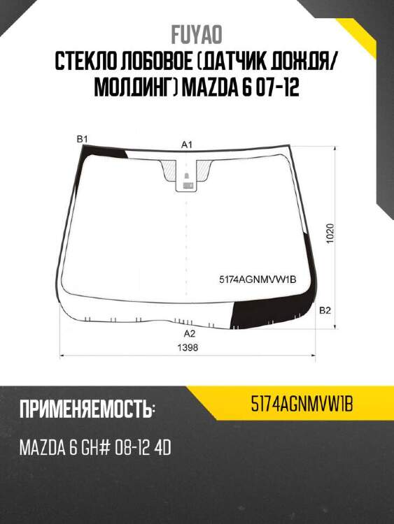 Fuyao стекло лобовое датчик дождя 5174agnmvw1b