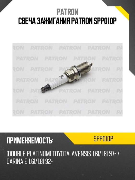 Свеча зажигания patron spp010p
