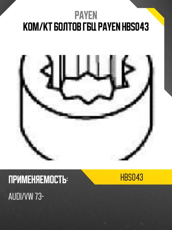Ком/кт болтов гбц payen hbs043