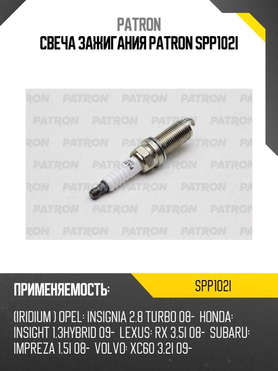 Свеча зажигания patron spp102i