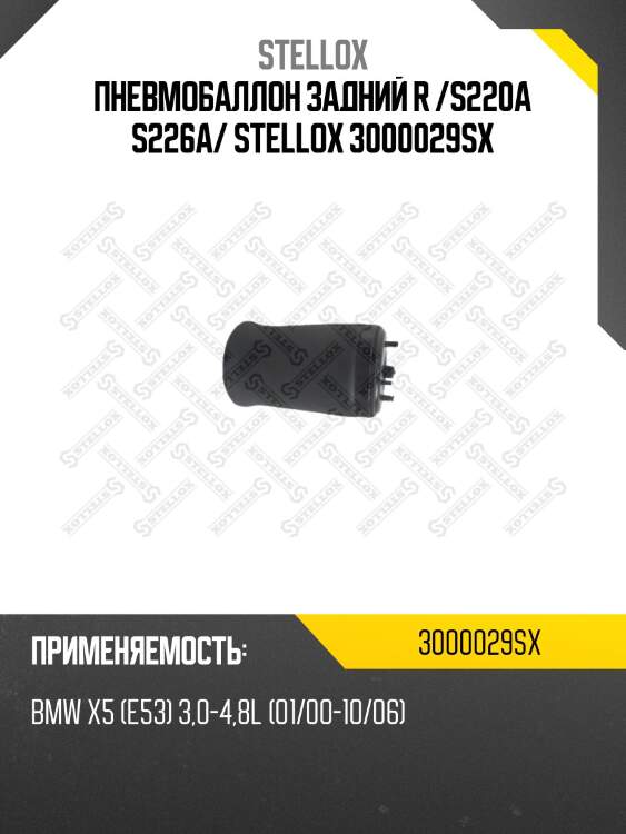 Пневмоподушка задняя праваяs220a s226a,bmw x5 e53