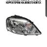 Фара renault logan 12-14 прав. (с корректором) khl8006std kortex