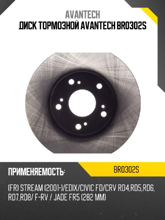 Диск тормозной avantech br0302s