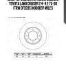 Диск тормозной передний d302мм toyota land cruiser 2.4-4.2 75-96 (trw df3035) k000697 miles