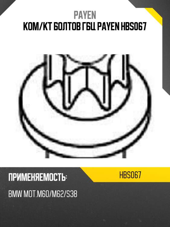 Ком/кт болтов гбц payen hbs067