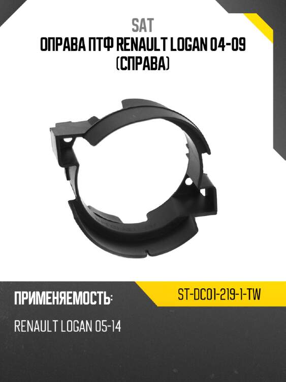 Оправа птф renault logan 04-09 справа sat st-dc01-219-1-tw