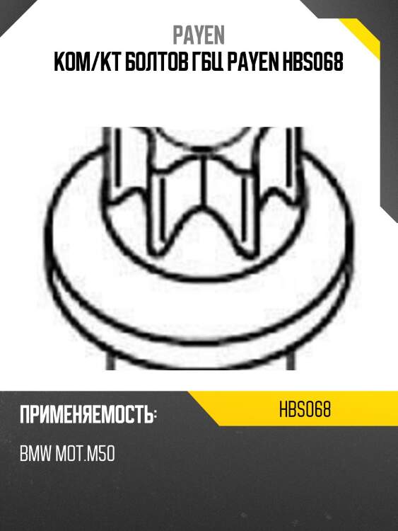 Ком/кт болтов гбц payen hbs068