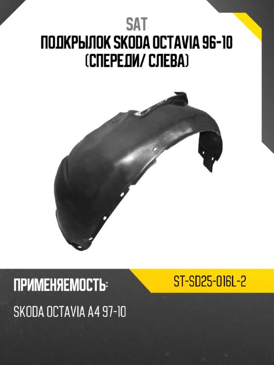 Подкрылок skoda octavia 96-10 спереди sat st-sd25-016l-2