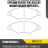 Колодки тормозные дисковые передние peugeot 206 (4252.09) wagner wagner wbp23597a