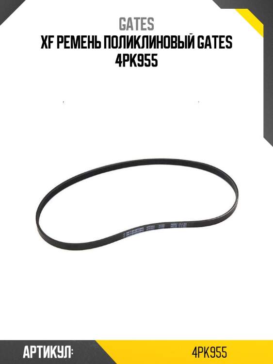 Xf ремень поликлиновый gates 4pk955