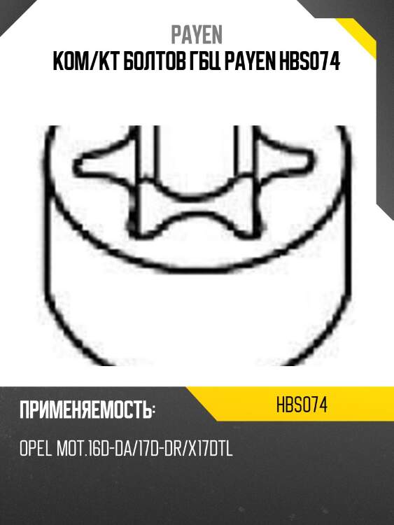 Ком/кт болтов гбц payen hbs074
