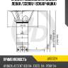 Стойка газомасляная задняя левая /332081/ (узкая чашка) jd jas0324