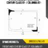 Стекло лобовое freightliner century class 97-  xyg dw01303 lfw/lh/x