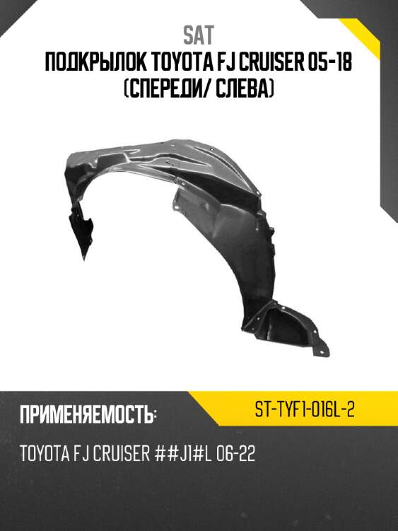 Подкрылок toyota fj cruiser 05-18 спереди sat st-tyf1-016l-2