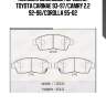 Колодки дисковые передние, toyota carinae 93-97/camry 2.2 92-96/corolla 95-02