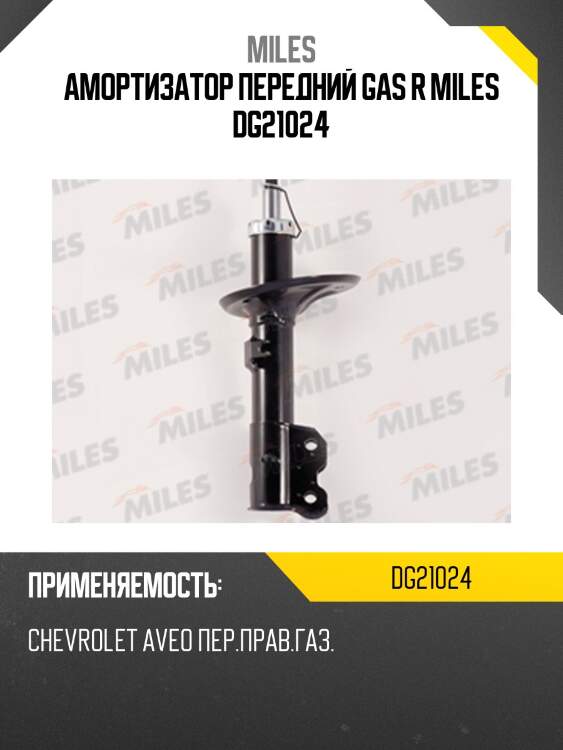 Амортизатор передний gas r miles dg21024