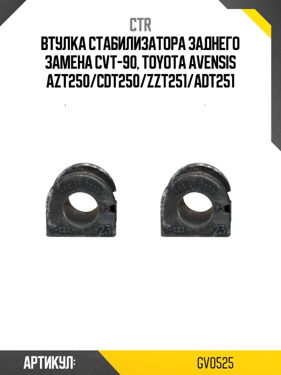 / cvt-90 втулка стабилизатора | зад прав/лев | ctr gv0525