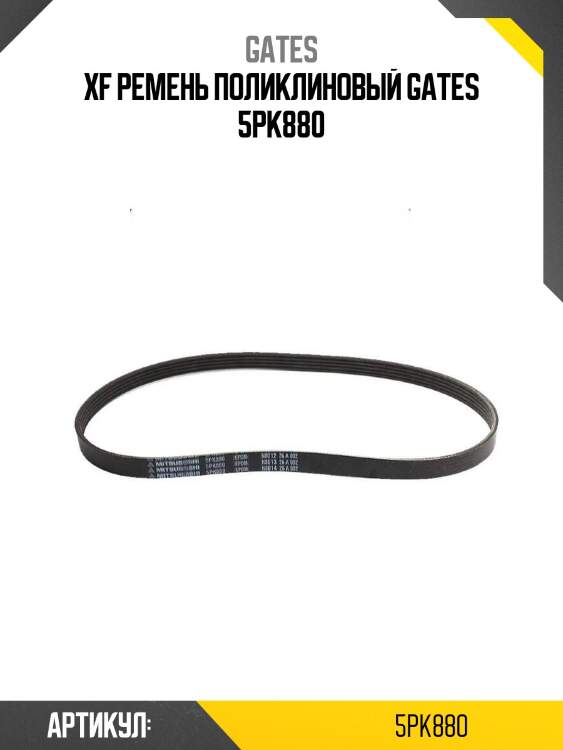 Xf ремень поликлиновый gates 5pk880