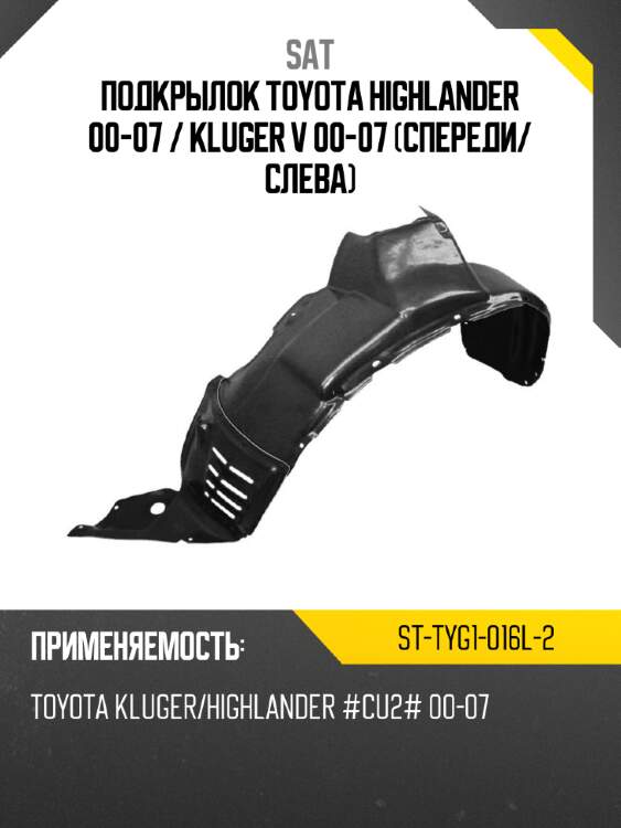 Подкрылок toyota highlander 00-07  sat st-tyg1-016l-2