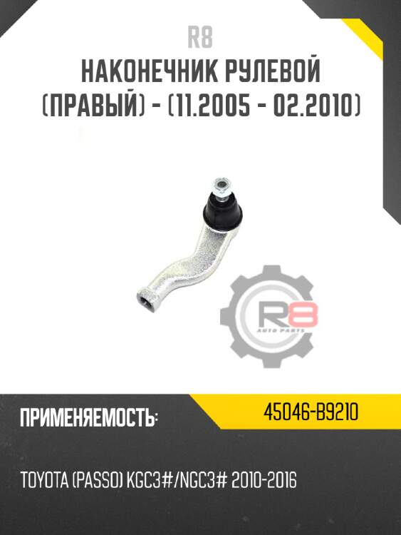 Наконечник рулевой [левый] - [11.2005 - 02.2010] r8 45047-b9150