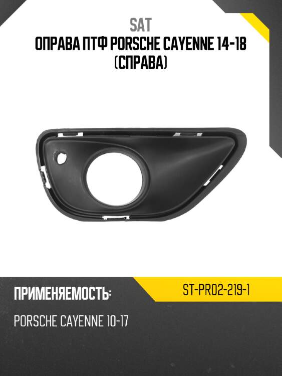 Оправа птф porsche cayenne 14-18 справа sat st-pr02-219-1