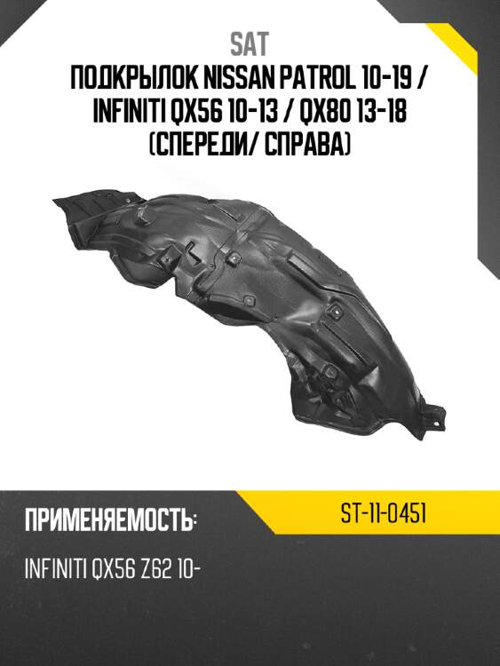 Подкрылок nissan patrol 10-19  sat st-11-0451