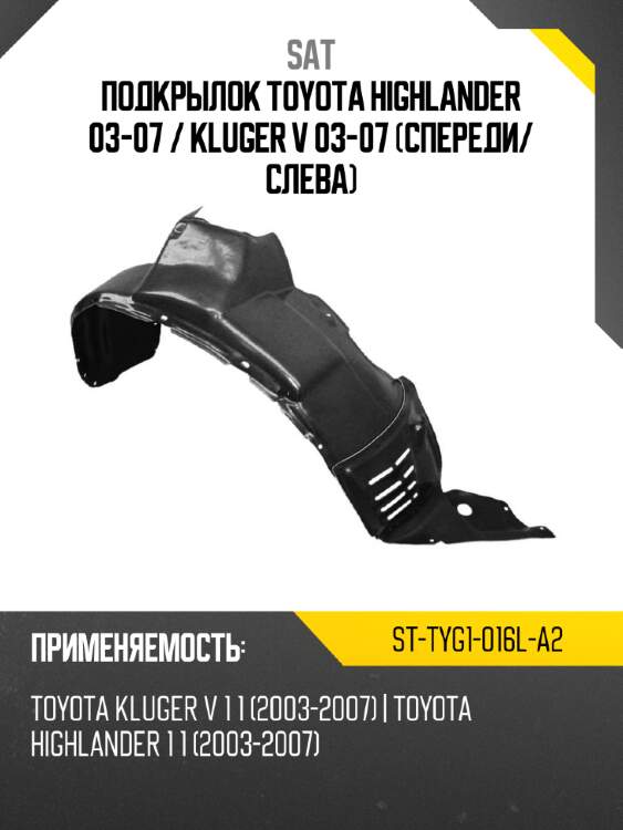 Подкрылок toyota highlander 03-07  sat st-tyg1-016l-a2