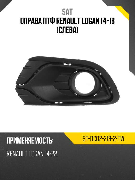Оправа птф renault logan 14-18 слева sat st-dc02-219-2-tw