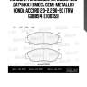 Колодки тормозные передние (без датчика) (смесь semi-metallic) honda accord 2.0-2.2 90-93 (trw gdb894) e100359
