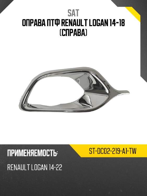 Оправа птф renault logan 14-18 справа sat st-dc02-219-a1-tw