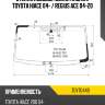 Стекло лобовое узкая кабина toyota hiace 04-  kmk toyt0449