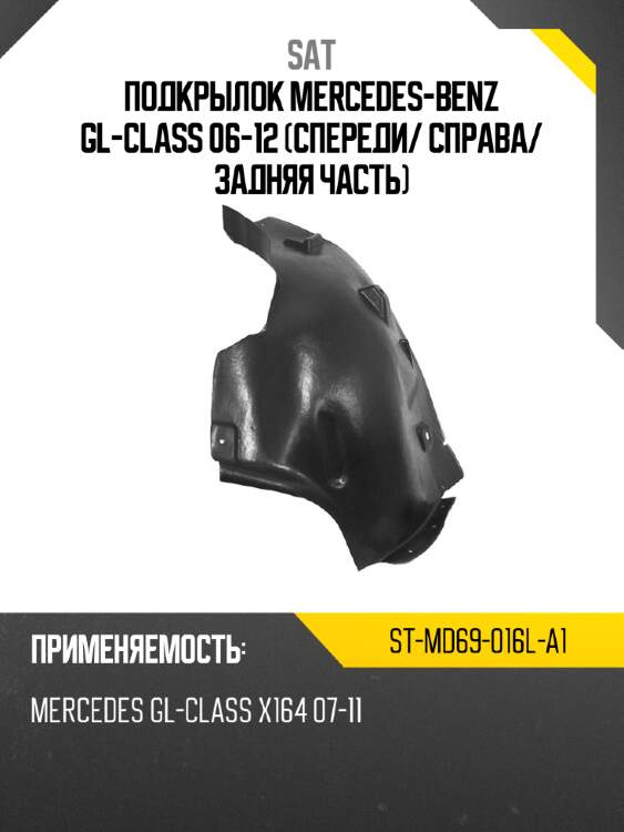 Подкрылок mercedes-benz gl-class 06-12 спереди sat st-md69-016l-a1