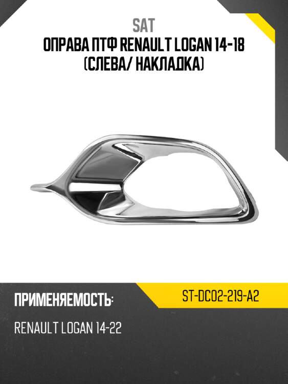Оправа птф renault logan 14-18 слева sat st-dc02-219-a2