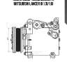 Компрессор кондиционера, mitsubishi lancer ix 1.3i/1.6i