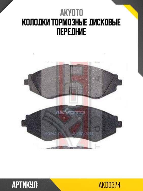 Колодки тормозные дисковые передние