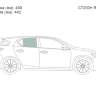 Стекло боковое опускное сзади xyg ct200h rd/rh