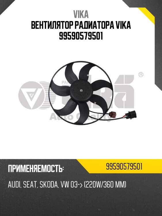 Вентилятор радиатора vika 99590579501