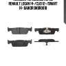 Колодки тормозные перед renault logan 14-/clio 12-/smart 14- baikor bkbr0018