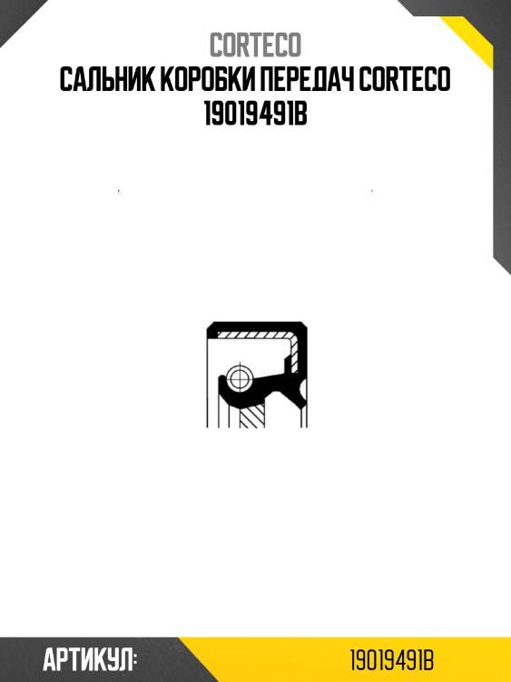 Сальник коробки передач corteco 19019491b