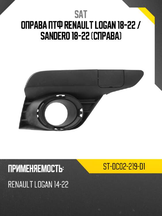Оправа птф renault logan 18-22  sat st-dc02-219-d1