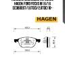 Колодки дисковые передние hagen, ford focus iii 1.6/1.6 ecoboost/1.6tdci/2.0tdci 10-