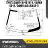 Стекло лобовое датчик дождя toyota camry xv40 06-11  xyg acv40-l-vscp-gn lfw/x