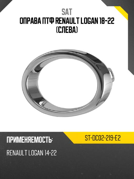 Оправа птф renault logan 18-22 слева sat st-dc02-219-e2