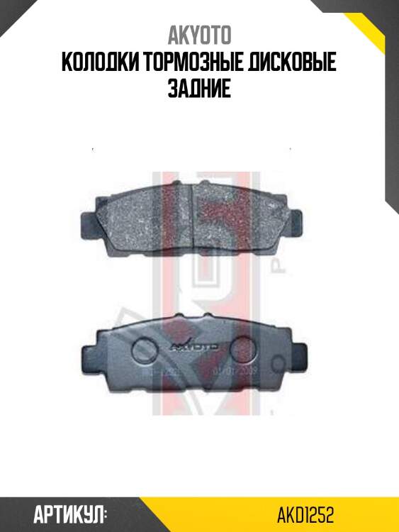 Колодки тормозные дисковые задние